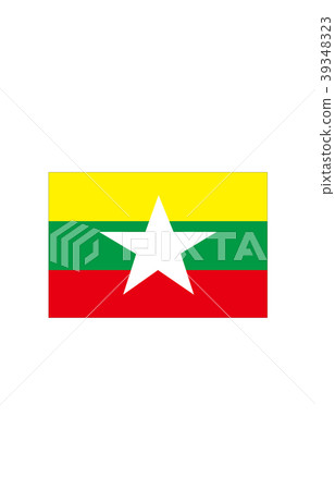 Flag of the world Myanmar Flag of the world Myanmar 39348323