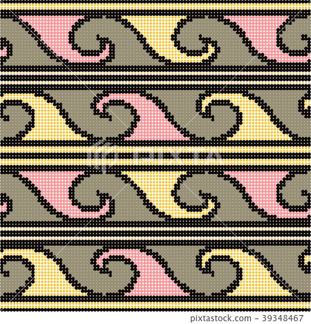 Halftone colorful seamless retro vintage pattern 39348467