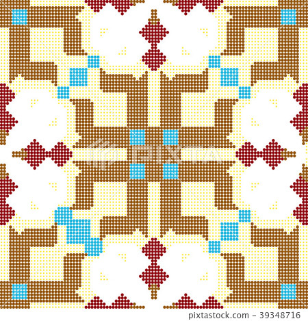 Halftone colorful seamless retro vintage pattern 39348716