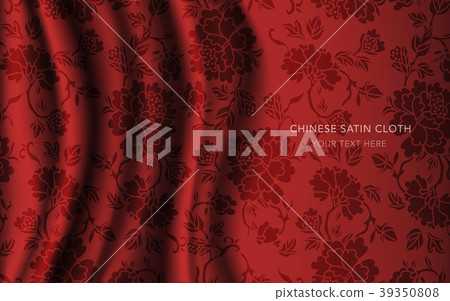 Traditional Red Chinese Silk Satin Fabric Cloth Traditional Red Chinese Silk Satin Fabric Cloth 39350808
