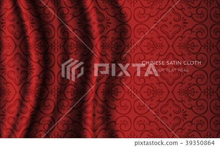 Traditional Red Chinese Silk Satin Fabric Cloth Traditional Red Chinese Silk Satin Fabric Cloth 39350864