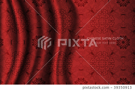 Traditional Red Chinese Silk Satin Fabric Cloth 39350913