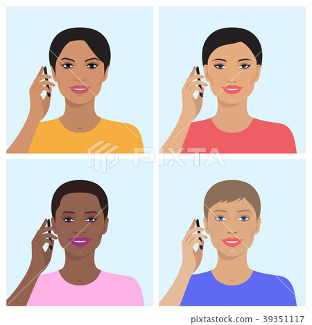 Female avatars set 39351117