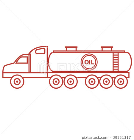 Stylized icon of the oil tanker/fuel tanker 39351317