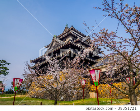 Castle of Japan Matsue Castle aka Chidori Castle The castle tower is a national treasure selected 100 national cherry blossom spots in Japan Castle of Japan Matsue Castle aka Chidori Castle The castle tower is a national treasure selected 100 national cherry blossom spots in Japan 39351721