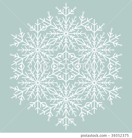 Pretty Vector Round Snowflake 39352375