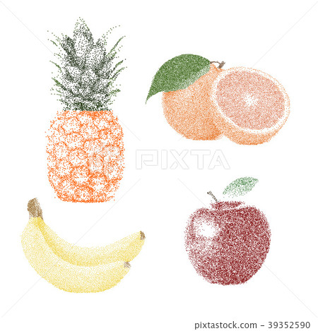 Tropical nature fresh colorful stippling fruit Tropical nature fresh colorful stippling fruit 39352590