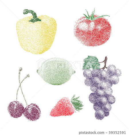 Tropical nature fresh colorful stippling fruit Tropical nature fresh colorful stippling fruit 39352591