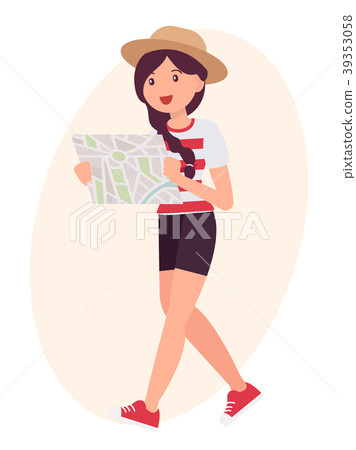 Cartoon character design female carton vector Cartoon character design female carton vector 39353058