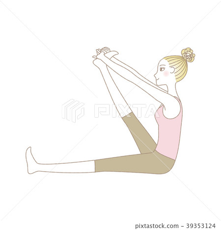 Young woman doing yoga heron pose Young woman doing yoga heron pose 39353124