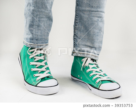 Stylish sneakers and funny, happy socks Stylish sneakers and funny, happy socks 39353753