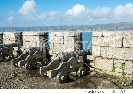 Old cannon at Stone Castle in St Michaelsmount 39355261