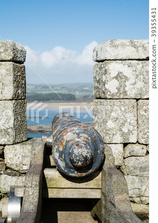 Old cannon at Stone Castle in St Michaelsmount Old cannon at Stone Castle in St Michaelsmount 39355431