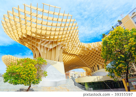 Metropol Parasol is a wooden structure  39355597