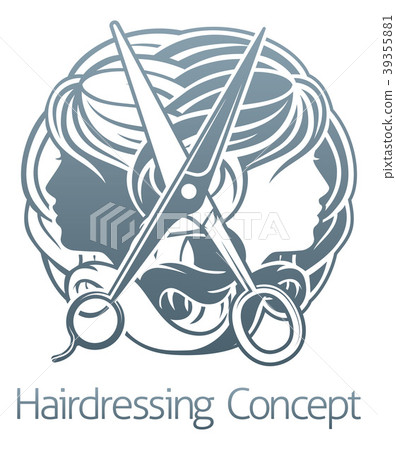 Hair Salon Stylist Hairdresser Icon Stock Illustration 39355881