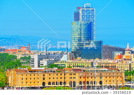 Panorama of the historical center of Barcelona Panorama of the historical center of Barcelona 39356019