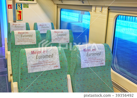 Interior of modern hi-speed passenger train Interior of modern hi-speed passenger train 39356492