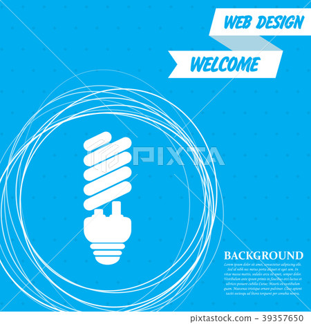 Energy saving light bulb icon on a blue background - Stock Illustration ...