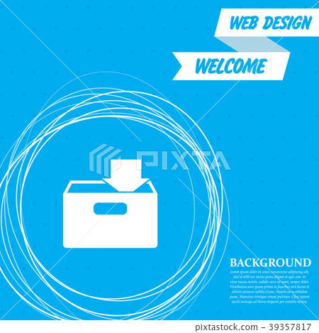 download to hdd icon on a blue background with abs 39357817