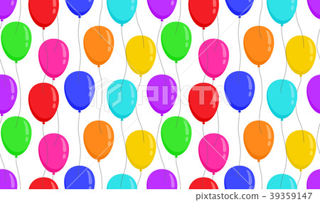 Balloons seamless pattern different colors 39359147