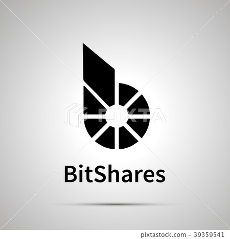 BitShares cryptocurrency simple black icon 39359541