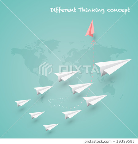 Difference thinking concept. 39359595