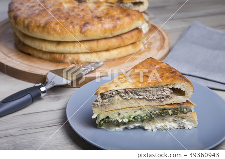 Traditional Ossetian pies. Traditional Ossetian pies. 39360943