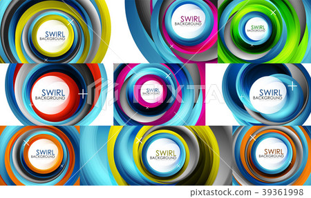 Spiral swirl flowing lines 3d vector abstract 39361998