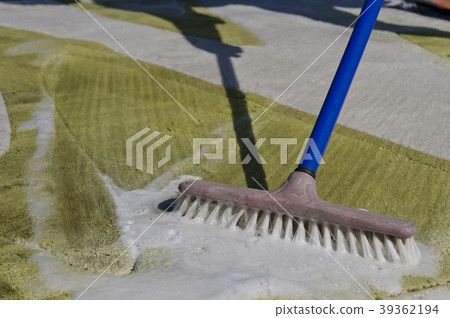 Washing carpet with brush Washing carpet with brush 39362194