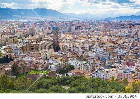 Cityscape aerial view of Malaga, Andalucia, Spain 39363904