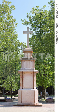 Cross Monument Landmark in Pancevo Park Serbia Cross Monument Landmark in Pancevo Park Serbia 39364253