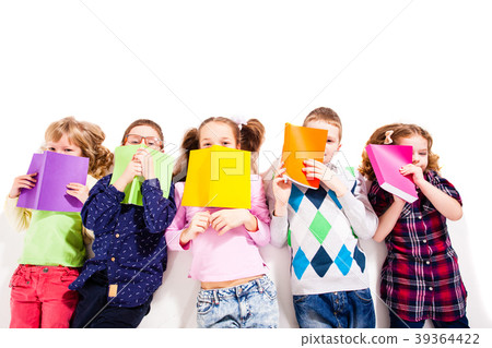 The cute children with books The cute children with books 39364422
