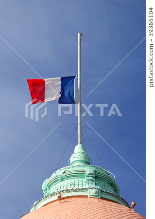 French Flag Half Mast 39365104