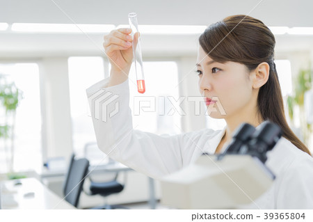 女商人，研究員，實驗室，科學，實驗，試管 39365804