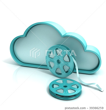 Cloud movie 3D computer icon 39366259