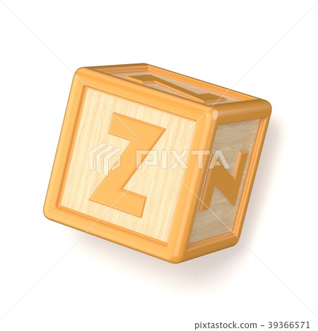 Letter Z wooden alphabet blocks font rotated. 3D Letter Z wooden alphabet blocks font rotated. 3D 39366571