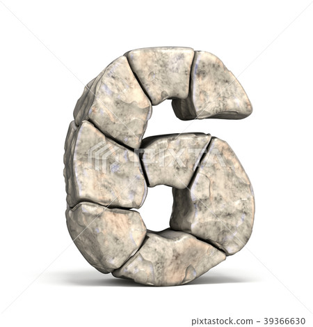 Stone font number 6 SIX 3D 39366630
