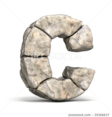 Stone font letter C 3D 39366637