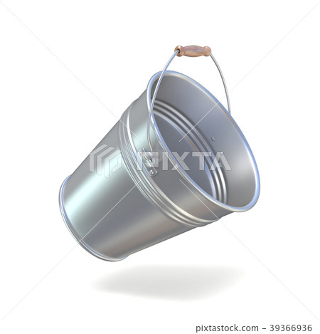 Metal bucket isolated on a white background. 3D Metal bucket isolated on a white background. 3D 39366936