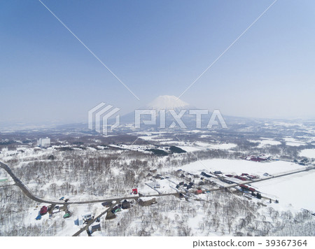 Yotei mountain aerial view seen from Niseko Higashiyama 39367364
