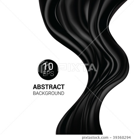 Silk vector black silky fabric and elegant dark 39368294