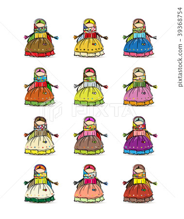 Handmade folk doll mascot, collection for your 39368754