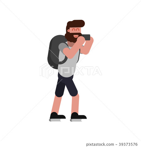 Man makes a photo on the phone 39373576