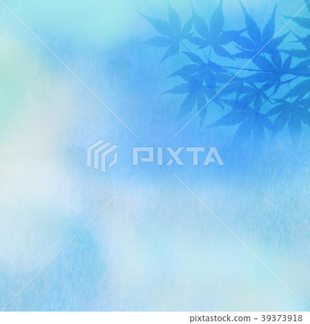 Japanese background-Japanese paper-autumn leaves-blue Japanese background-Japanese paper-autumn leaves-blue 39373918