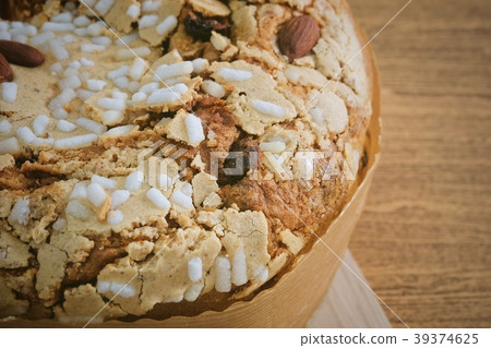 Cake with Dried Fruits and Almond Nuts 39374625
