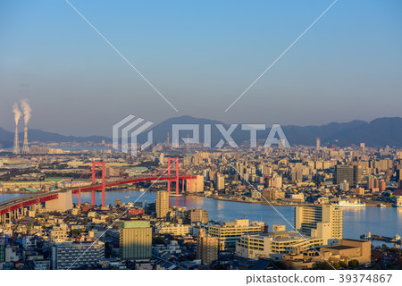 黃昏的北九州工業區 39374867