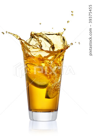 glass of splashing apple juice glass of splashing apple juice 39375455