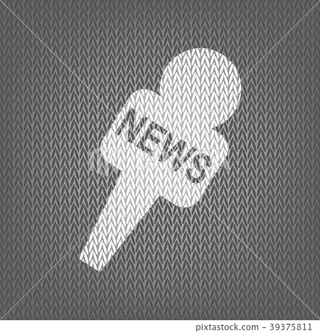 TV news microphone sign illustration. Vector 39375811