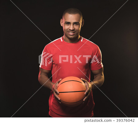 Young african man with ball Young african man with ball 39376042
