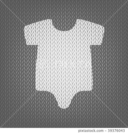Baby cloth illustration. Vector. White knitted Baby cloth illustration. Vector. White knitted 39376043